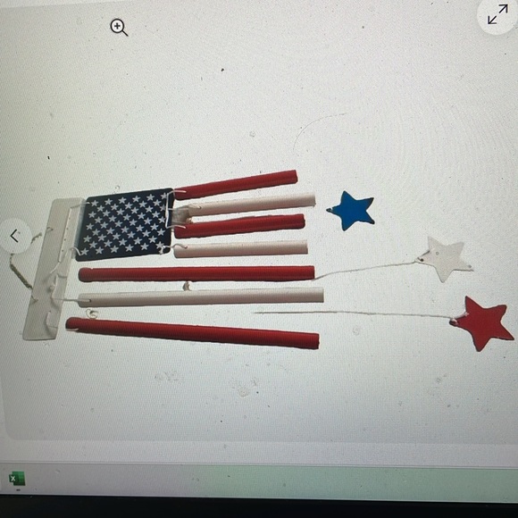 American Flag Patriotic Wind Chime Stars Red White Blue - Picture 1 of 4